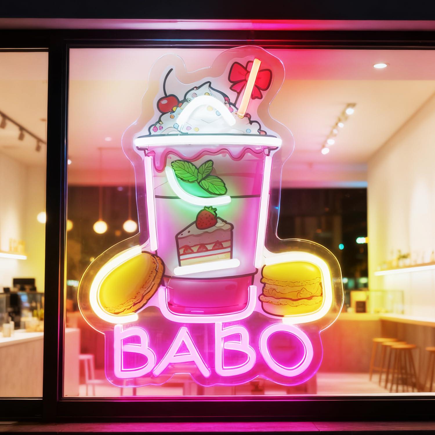 Boba Neon Sign Light Up Bubble - Coffee Tea & Jane recension och pris
