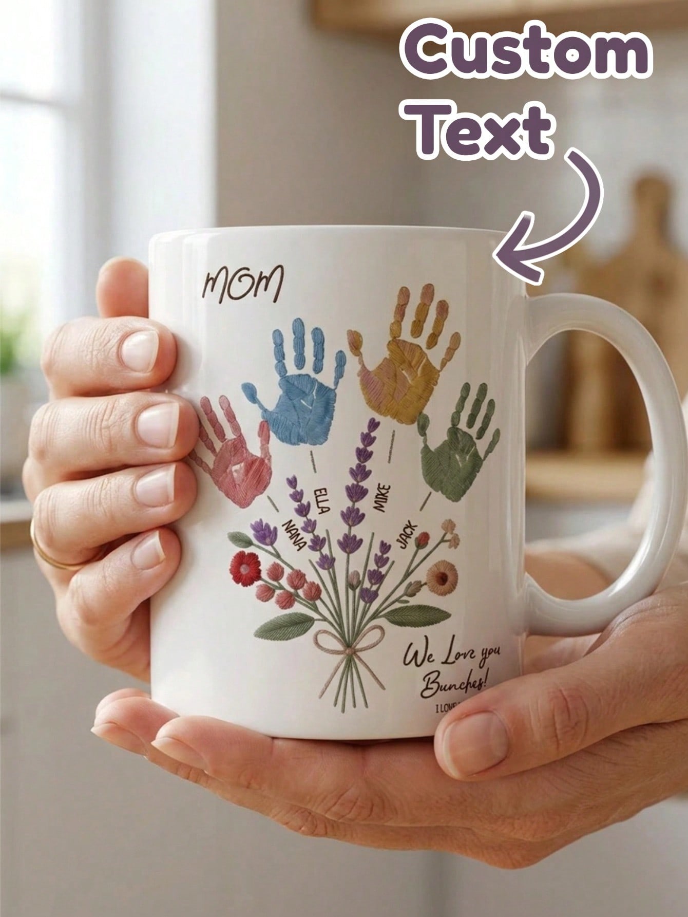 1 Set Custom Text Name Mug Han - Coffee Tea Name recension och pris