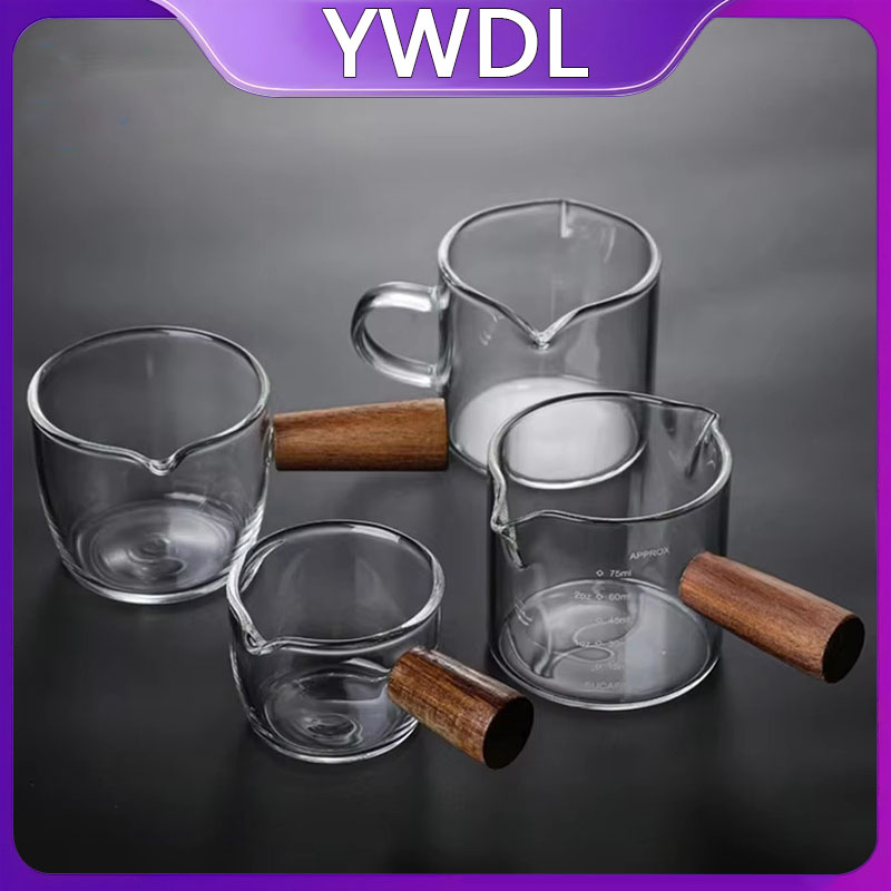 50-250ml Wood Handle Glass Esp - Barista Milk Jug recension och pris